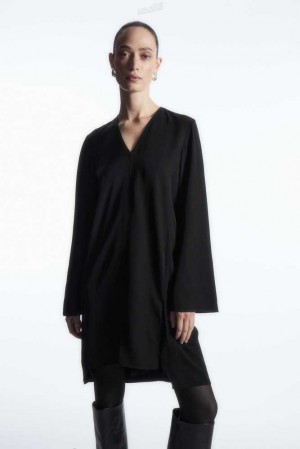 COS Asymmetric Tunic Kleider Kleid Damen | 4508-MLNHC