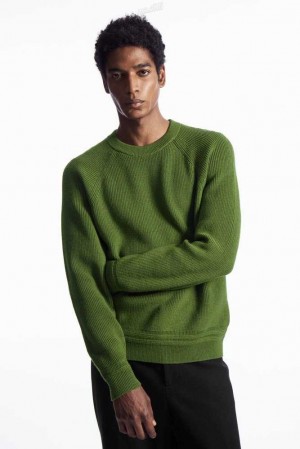 COS Crew-Neck Wolle Jumper Strickwaren Herren | 2706-WCYUT