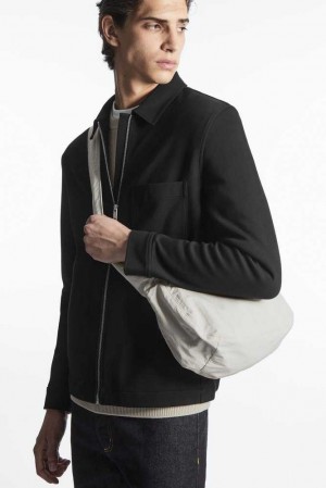 COS Crossbody Saddle Bag - Nylon Taschen Herren Weiß | 8490-VMJLA