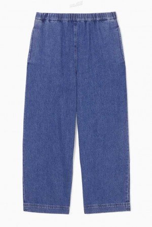 COS Elasticated-Taille Denim Trousers Hosen Damen | 9302-TGEAL