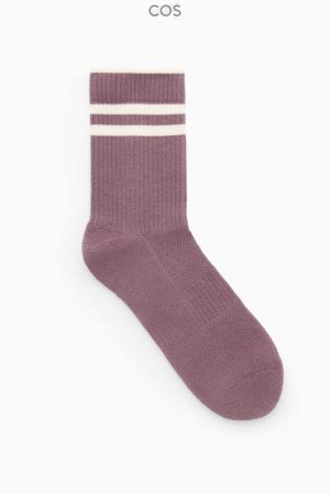 COS Gestreift Sports Socken Herren | 9145-PEAIN