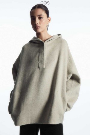 COS Oversized Double-Faced Wolle Hoodie Oberteile Damen | 1809-XYPKS