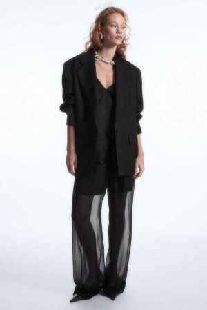 COS Sheer Silk Pants Hose Damen | 5869-TYMIU