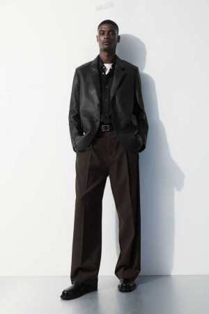 COS The Falten Wolle Pants Anzughosen Herren | 2963-HXVRD