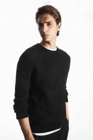 COS Waffle-Knit Pure Cashmere Jumper Strickwaren Herren | 3760-YKJOI