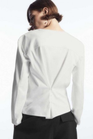 COS Waisted Long-Sleeved Top Oberteile Damen | 6397-JUWKA