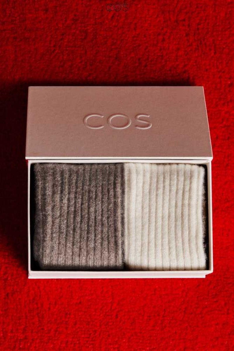 COS 2-Pack Cashmere Gift Set Socken Damen | 0784-IZXYT