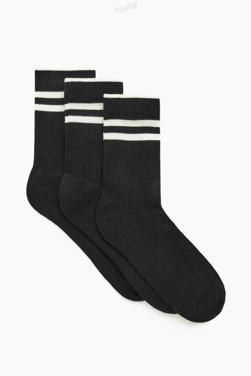 COS 3-Pack Gerippt Sports Socks Socken Herren | 8692-YWBIC