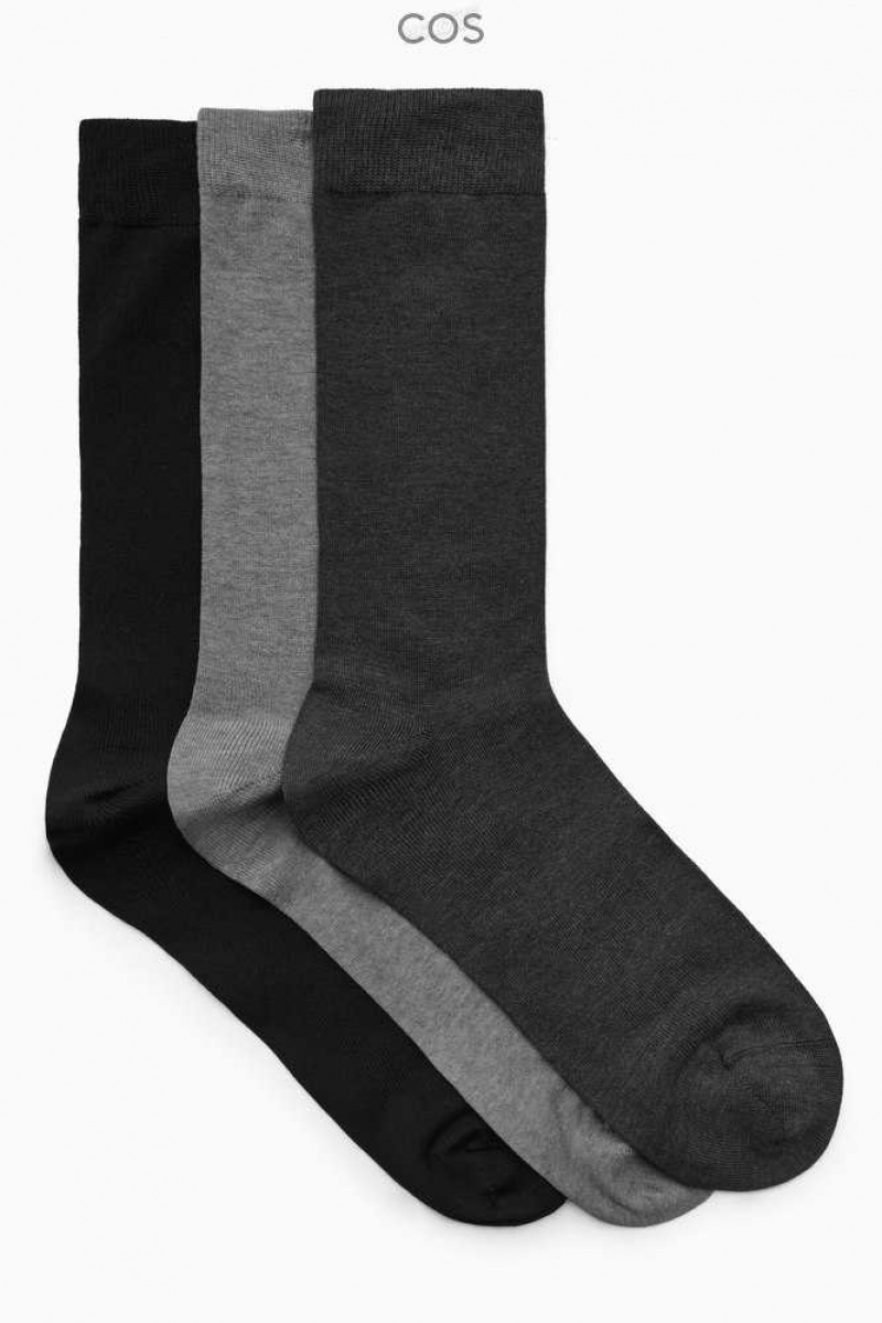 COS 3-Pack Mercerised Baumwoll Socks Socken Herren | 4137-CDESG