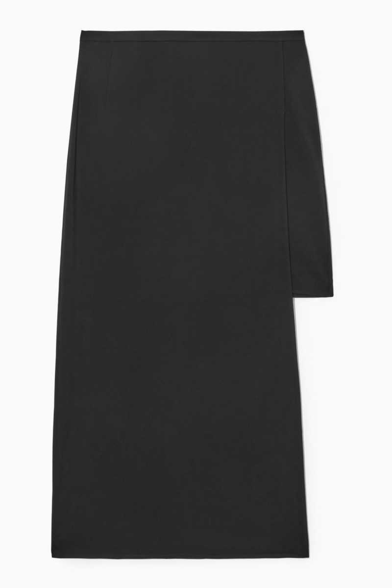 COS Asymmetric Cutout Röcke Damen Schwarz | 7160-TIPYF