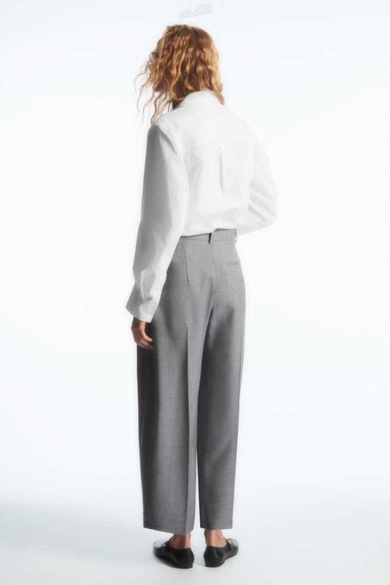 COS Barrel-Leg Wolle Pants Hose Damen | 0169-VOSKX