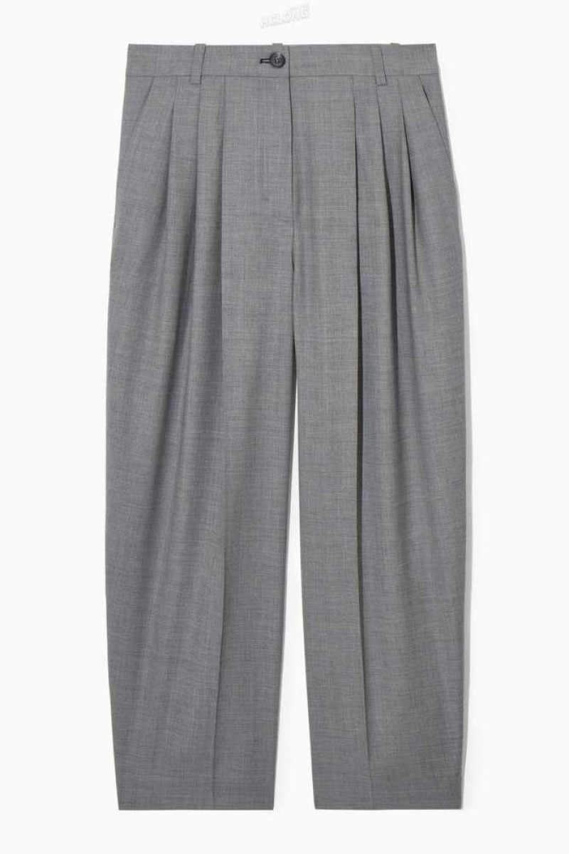 COS Barrel-Leg Wolle Pants Hose Damen | 0169-VOSKX