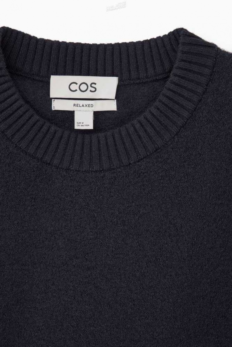 COS Boiled-Wolle Crew-Neck Jumper Strickwaren Herren | 2695-PNTDC