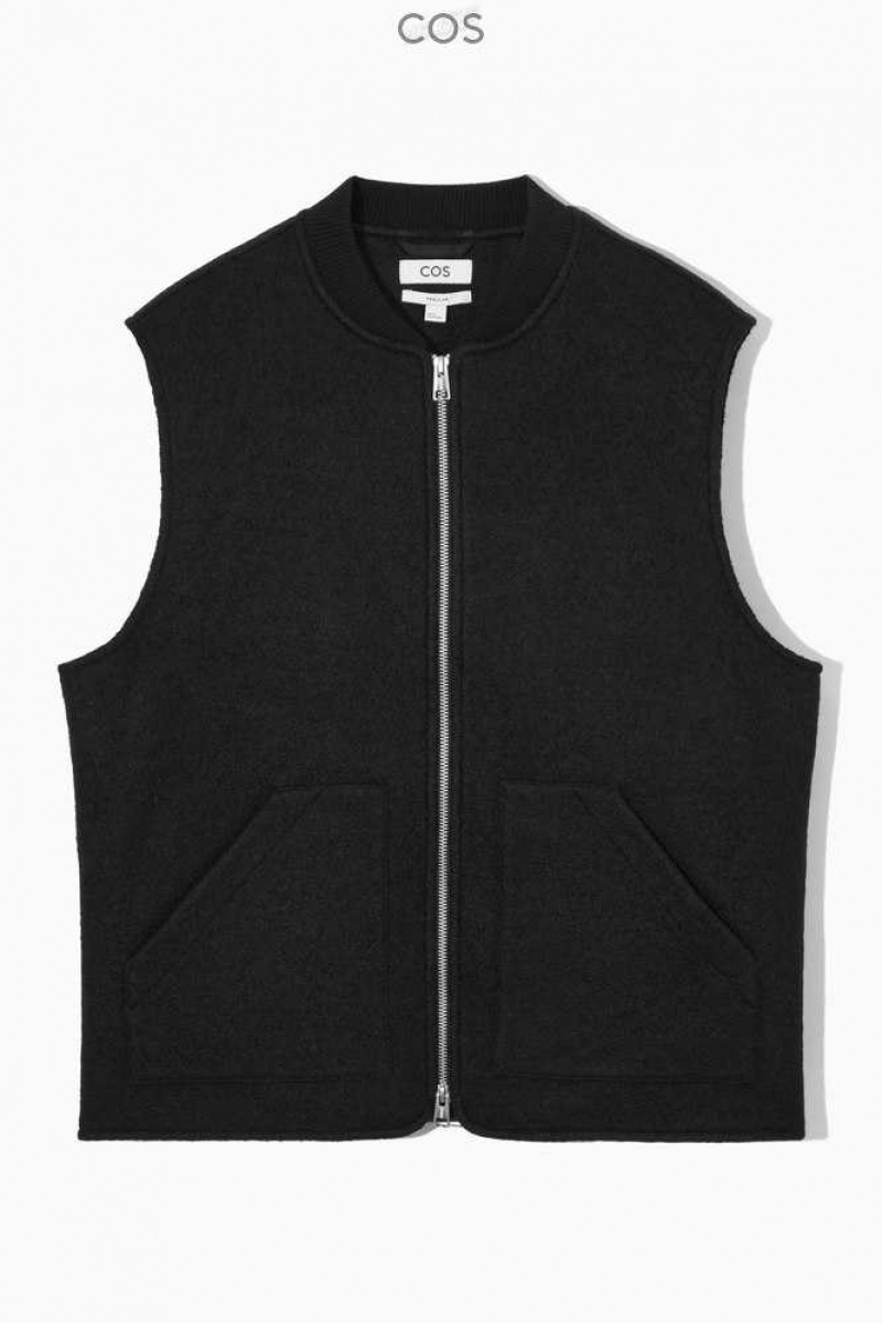 COS Boiled-Wolle Gilet Jacken Herren | 4629-FEZMV