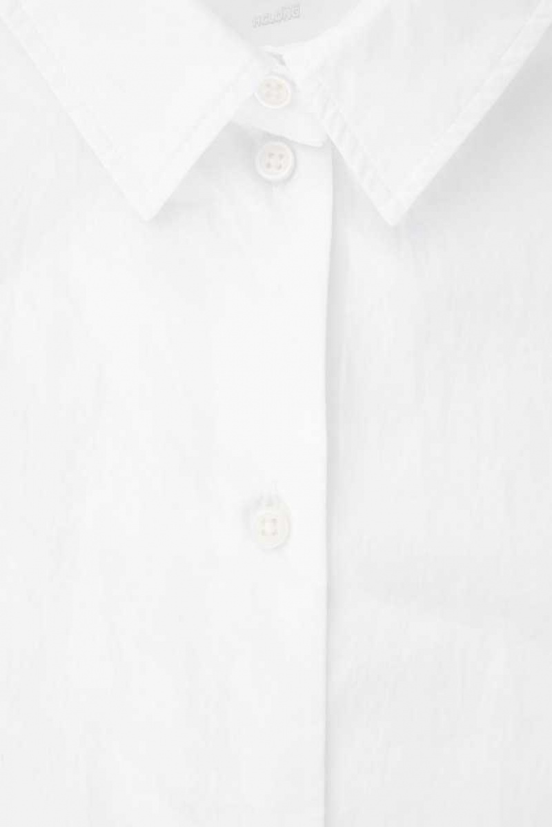 COS Boxy Kurzes-Sleeved Poplin Shirt Oberteile Damen | 7358-ZNSLG