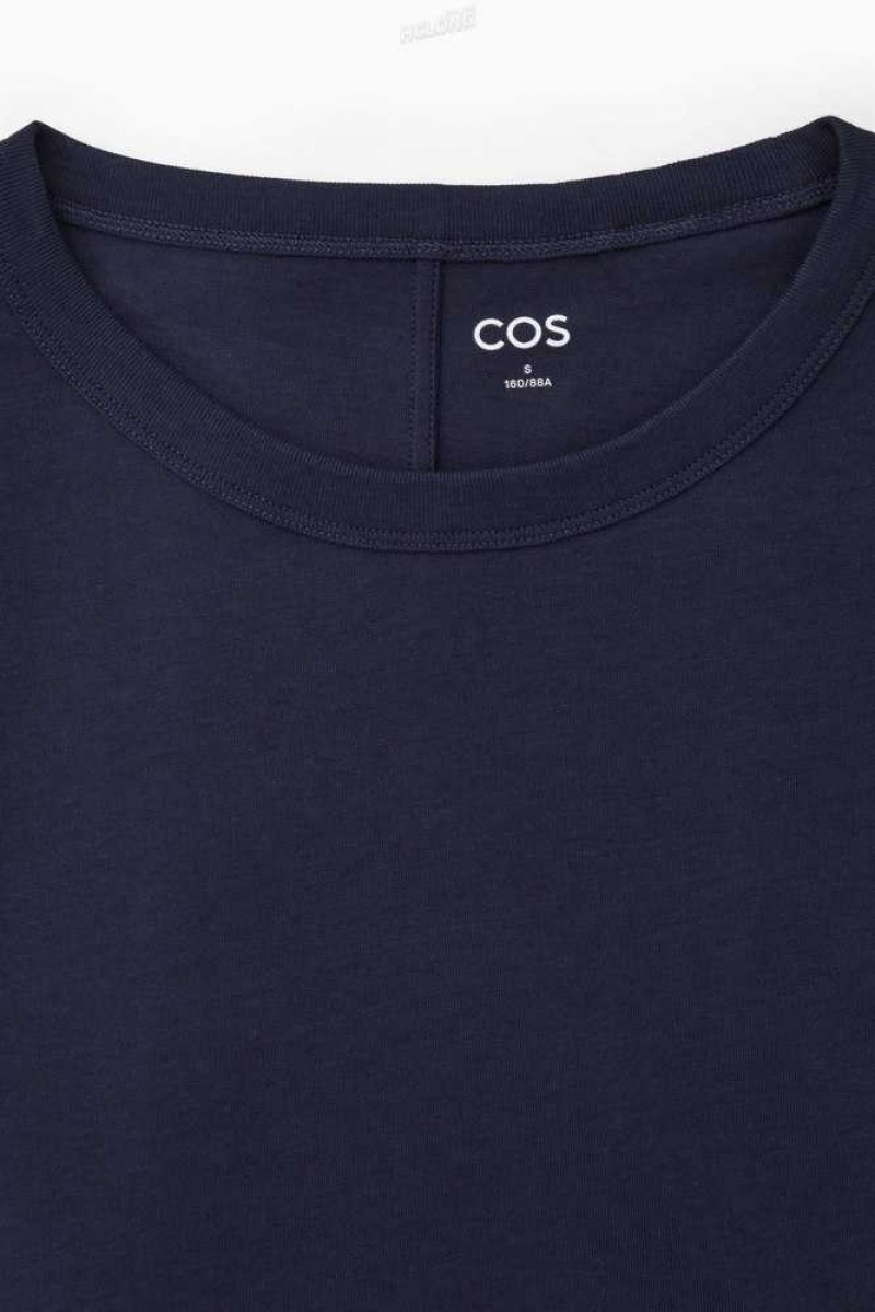 COS Boxy Long-Sleeved T-Shirt T-shirts Damen | 7584-JOWGB