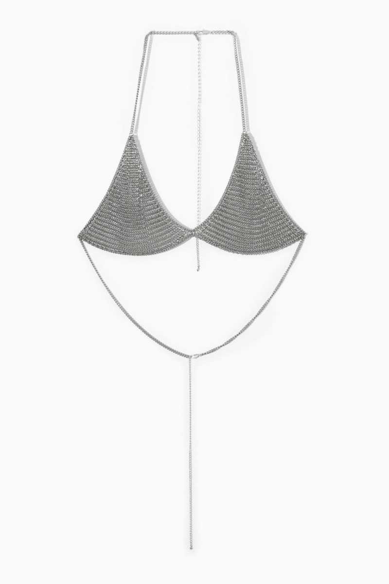 COS Chainmail Triangle BHs Damen Silber | 5932-QYANE