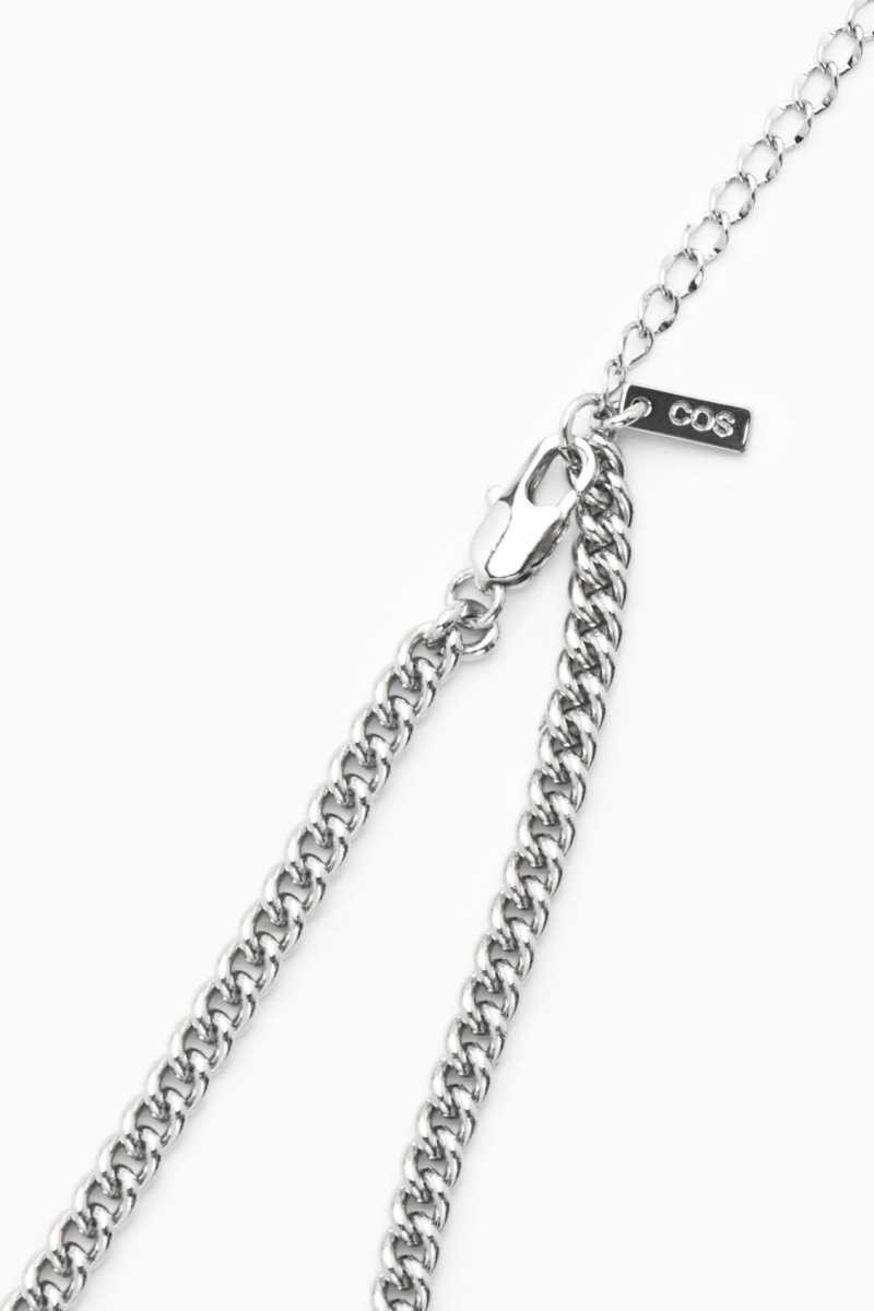 COS Chainmail Triangle BHs Damen Silber | 0378-WAXVM