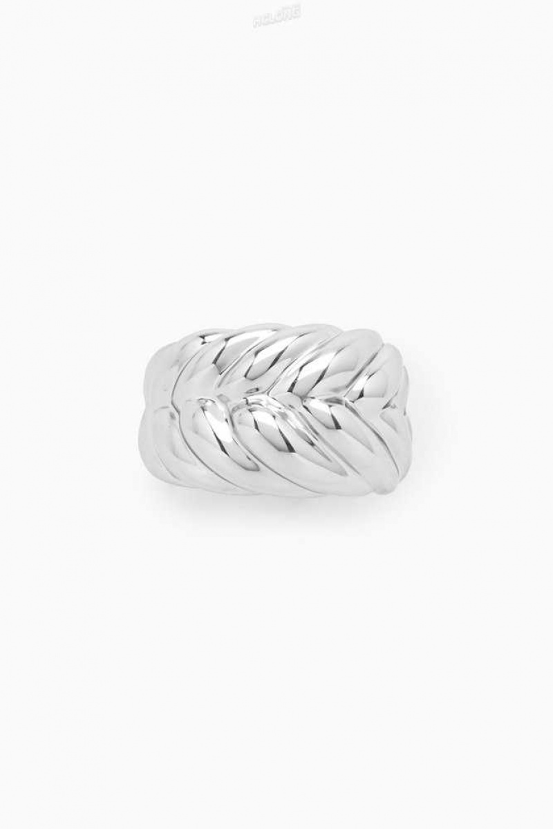 COS Chunky Plait Ringe Damen | 3516-AZCWT