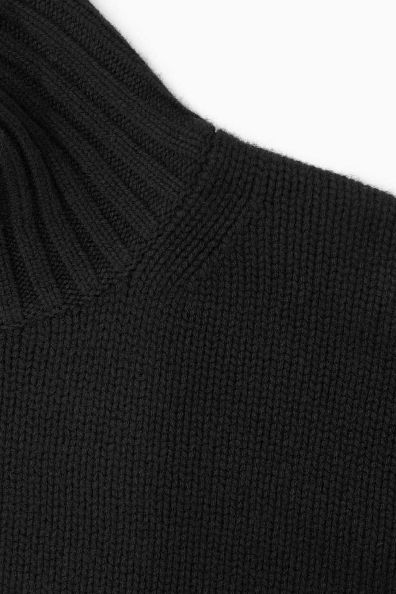 COS Chunky Pure Cashmere Turtleneck Pullover Damen Schwarz | 5679-JUFDX