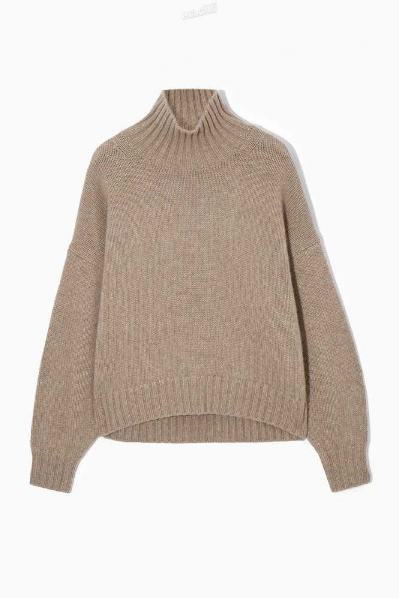 COS Chunky Pure Cashmere Turtleneck Pullover Pullover Damen | 1789-BPFJG