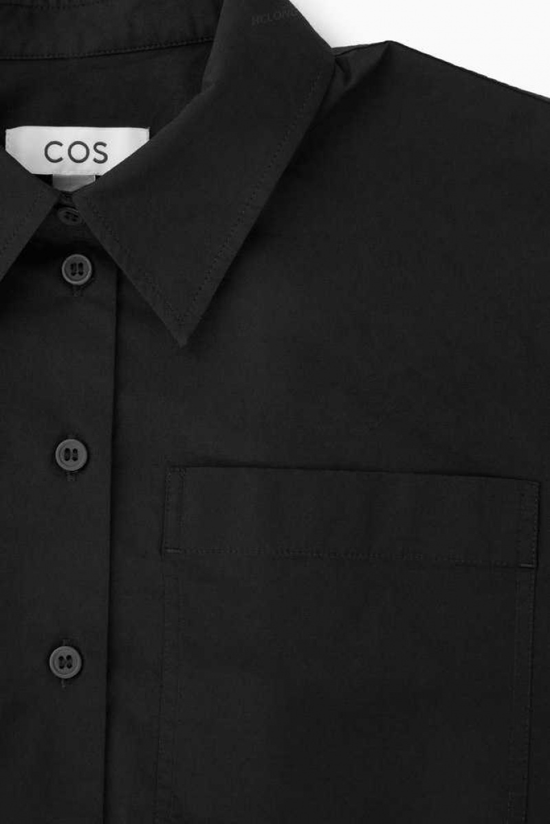 COS Cropped Poplin Shirt Oberteile Damen | 6798-IZTYK