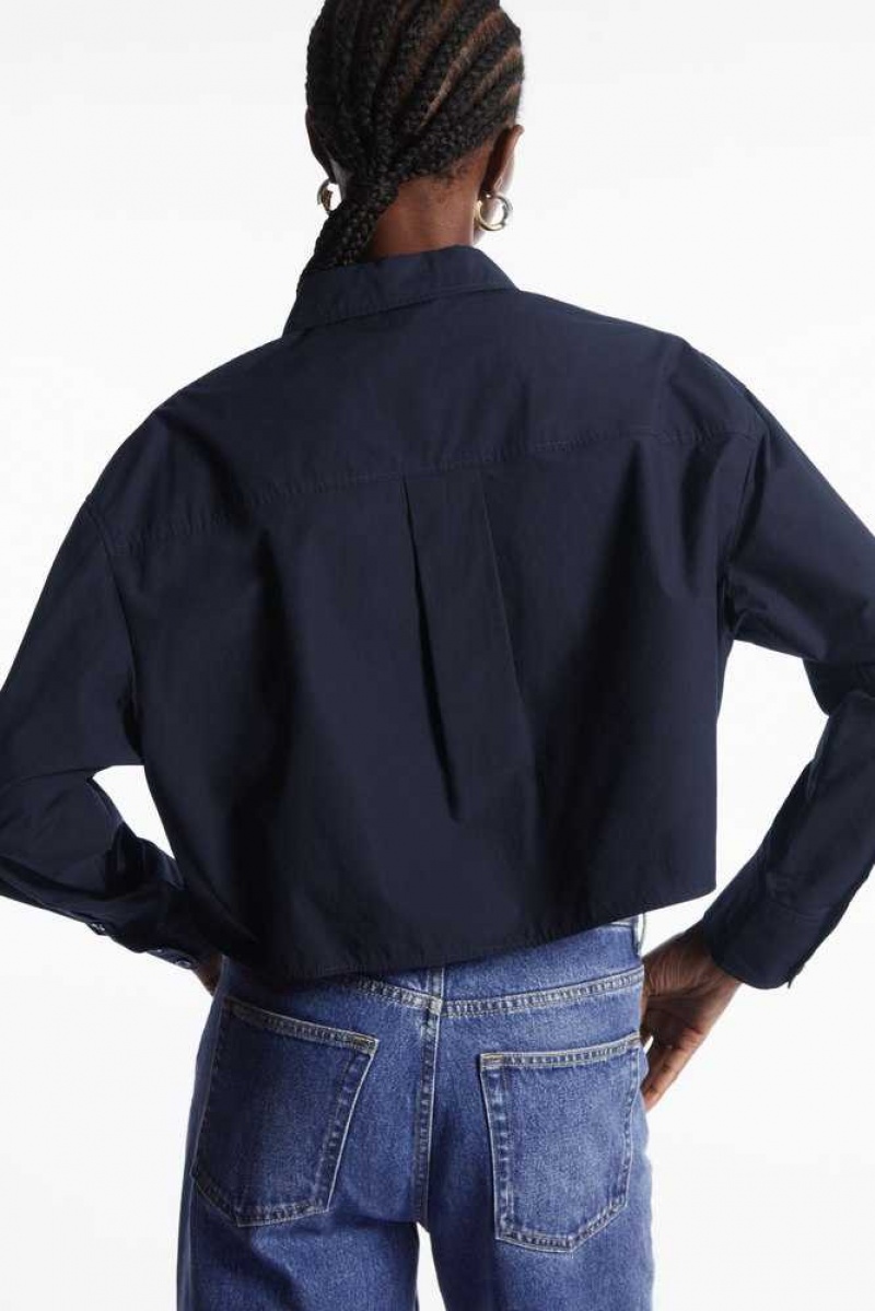 COS Cropped Poplin Shirt Oberteile Damen | 0529-OXTEY