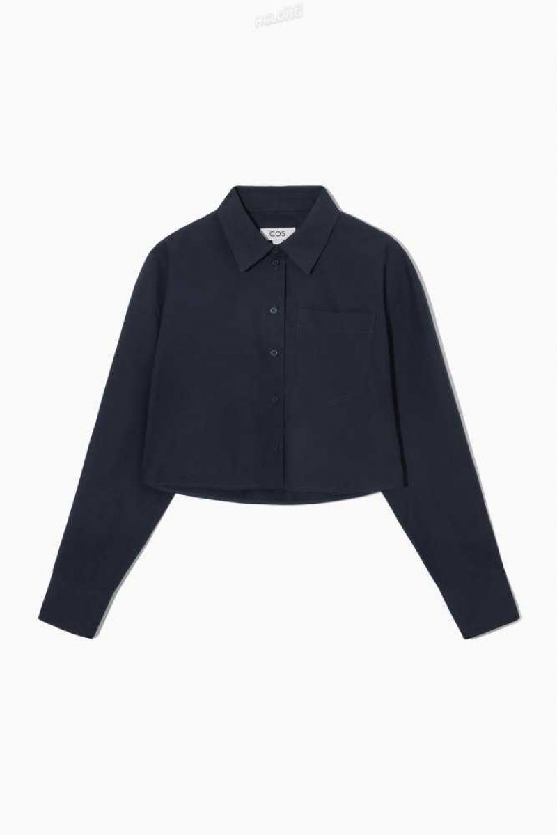 COS Cropped Poplin Shirt Oberteile Damen | 0529-OXTEY