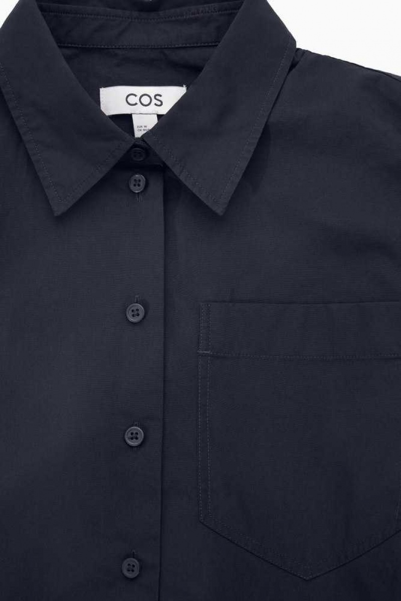 COS Cropped Poplin Shirt Oberteile Damen | 0529-OXTEY