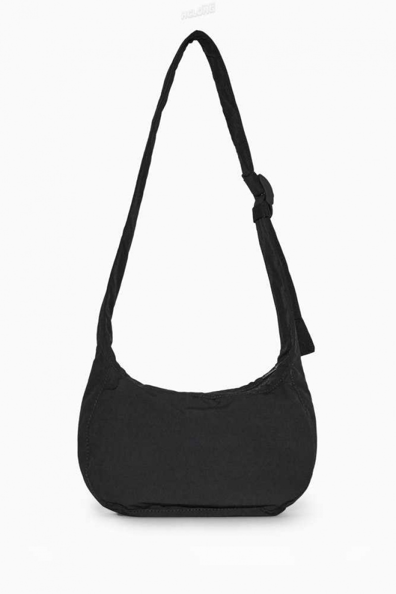 COS Crossbody Saddle Bag - Nylon Taschen Herren Schwarz | 4176-OFSUL