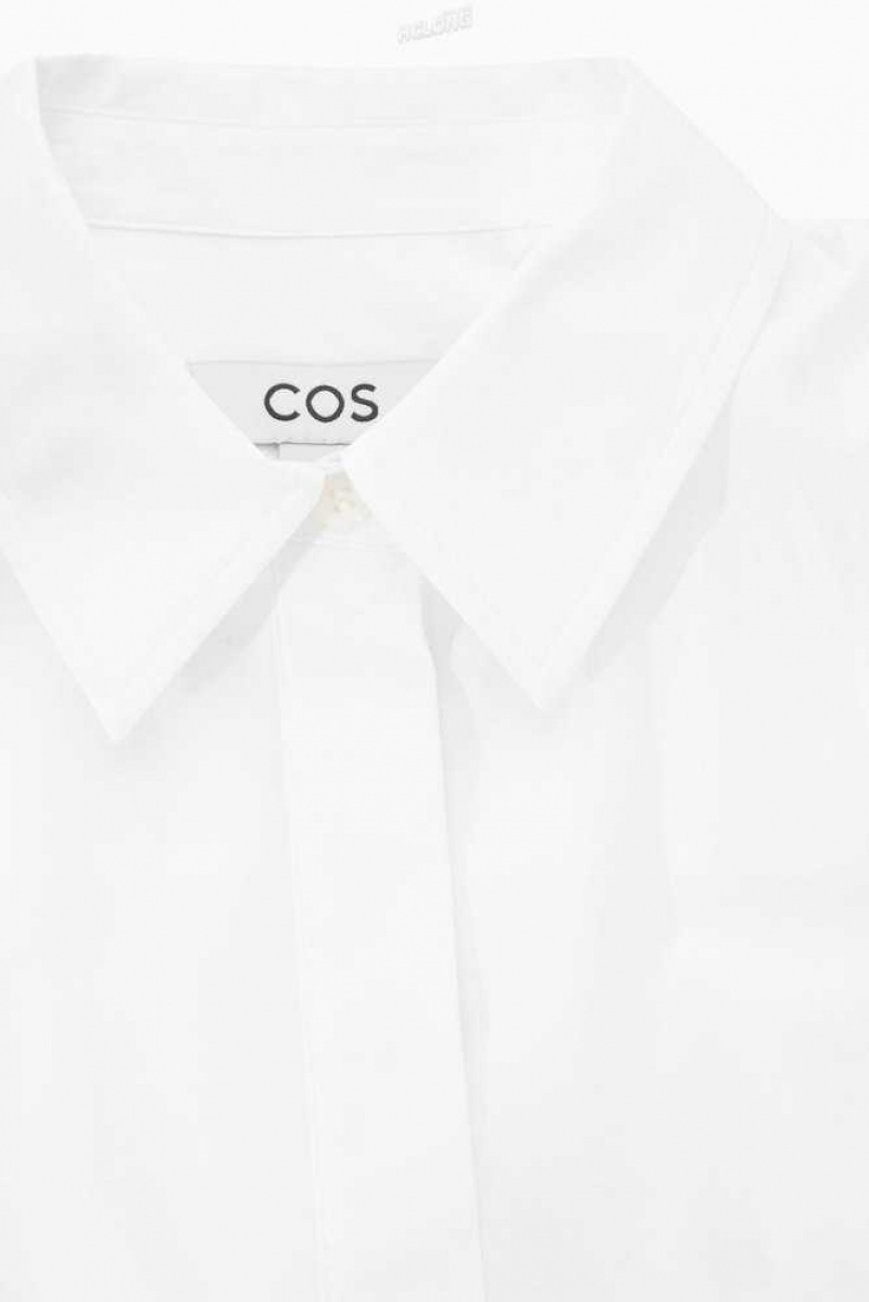 COS Cutout-Taille Midi Shirt Kleider Kleid Damen | 9356-EVGJK