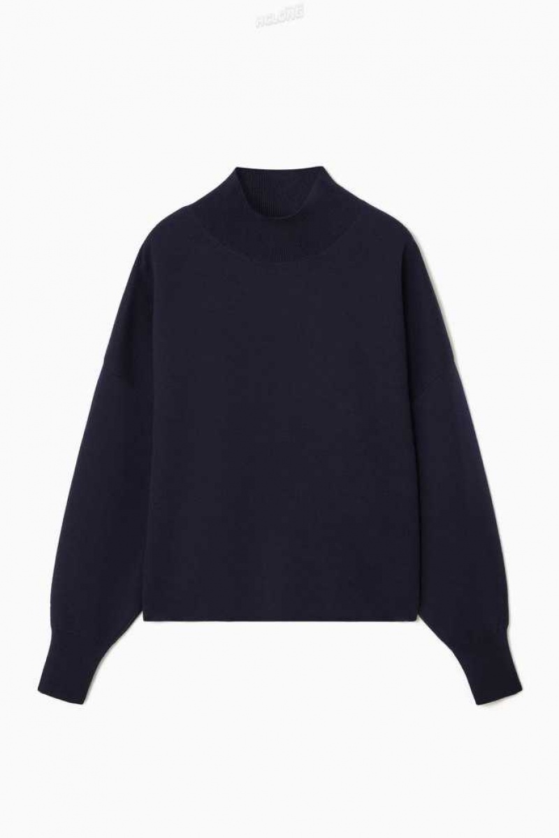 COS Double-Faced Wolle Turtleneck Pullover Pullover Damen | 7269-MBAVJ