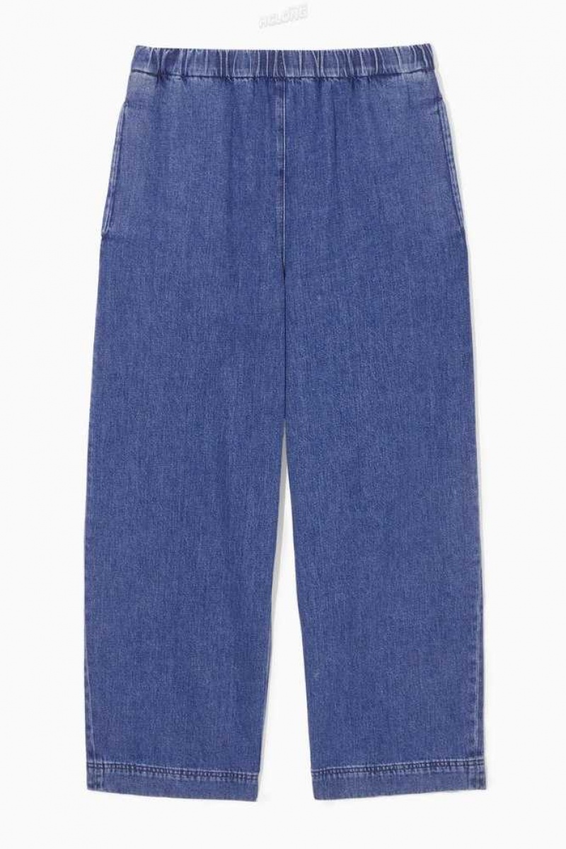 COS Elasticated-Taille Denim Pants Hose Damen | 3401-HACXP