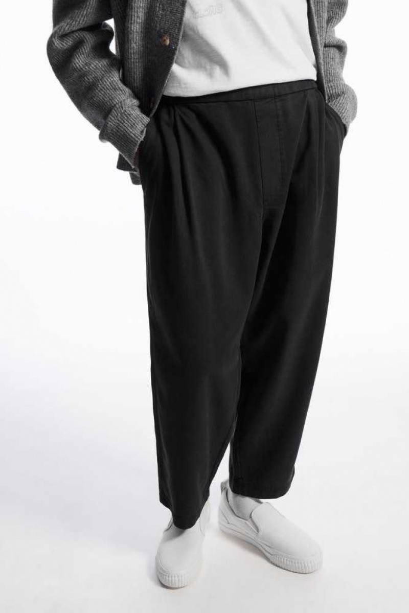 COS Elasticated Twill Pants Anzughosen Herren | 3109-SXVFH