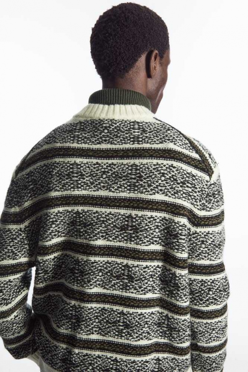 COS Fair Isle Wolle Jumper Strickwaren Herren | 3682-FXJSB