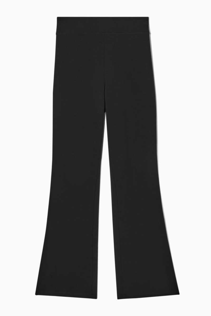 COS Flared Jersey Hose Damen Schwarz | 3285-VTUFN