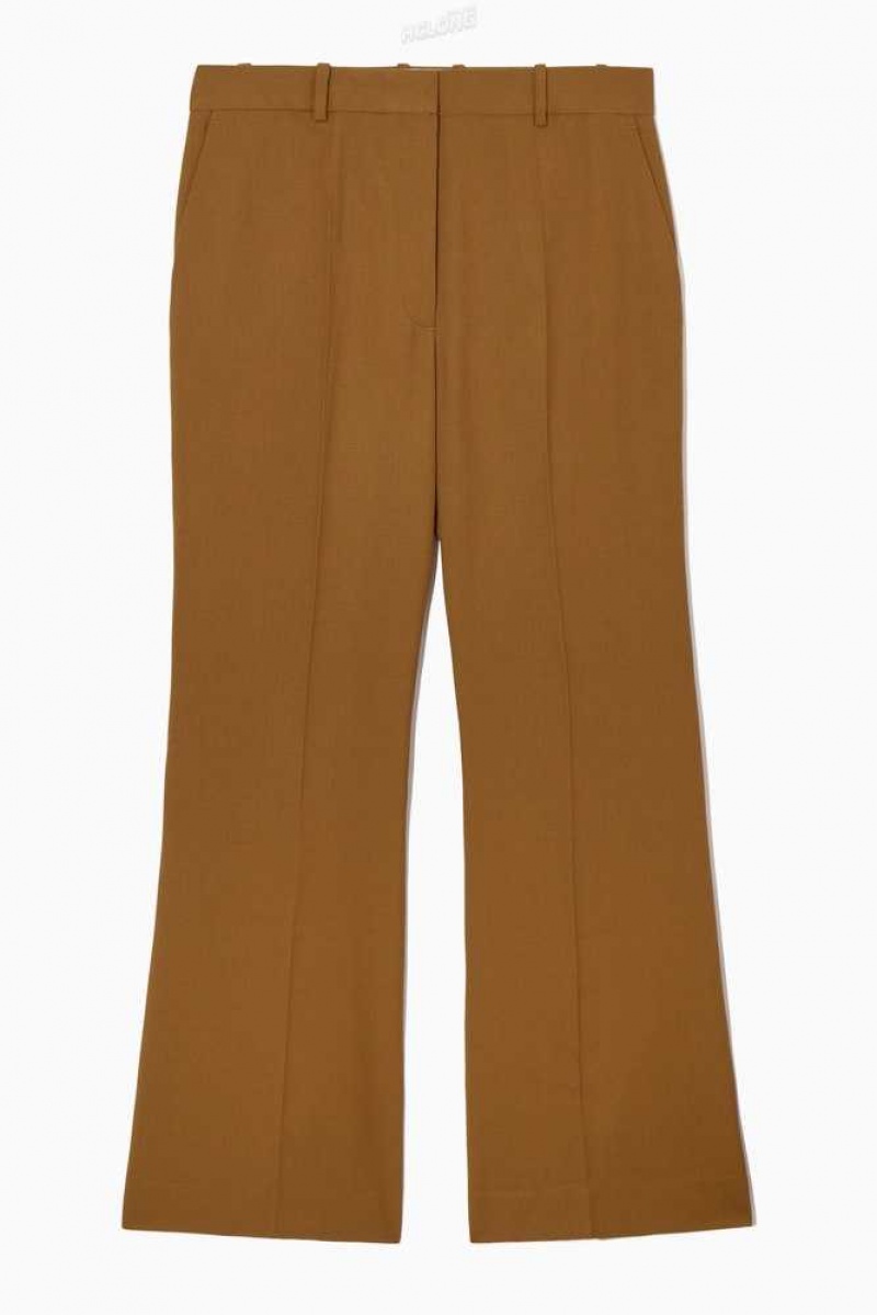 COS Flared Wolle Trousers Hose Damen | 5907-AMLPD