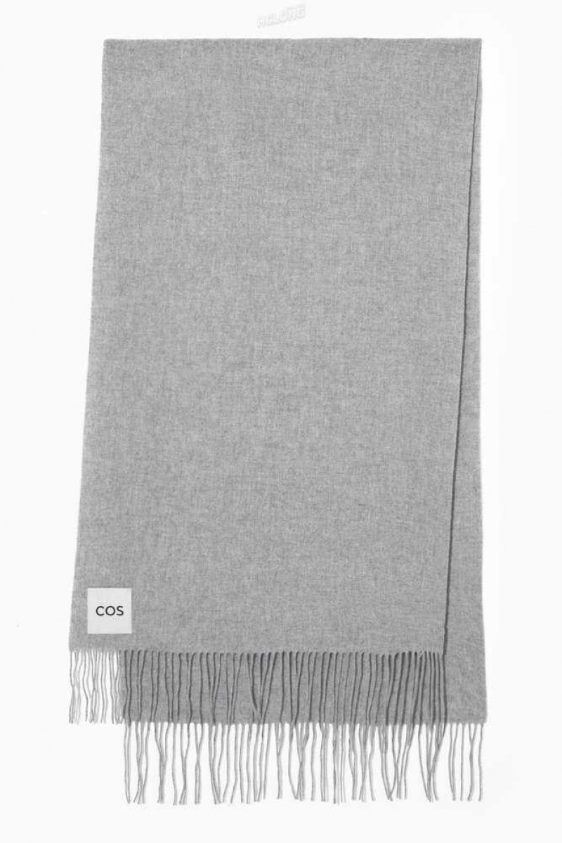 COS Fringed Pure Wolle Schal Damen | 9731-KQONI