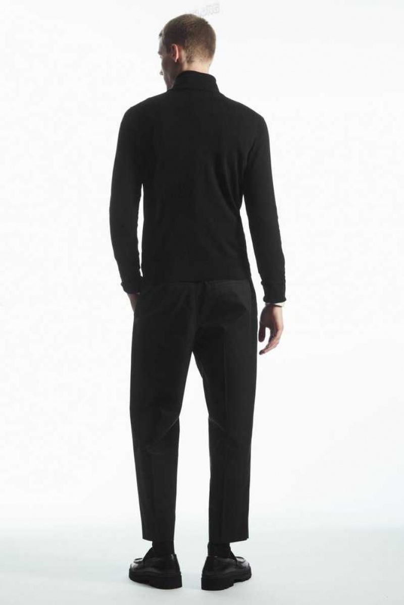 COS Funnel-Neck Wolle Half-Zip Jumper Strickwaren Herren | 6475-ZURGS