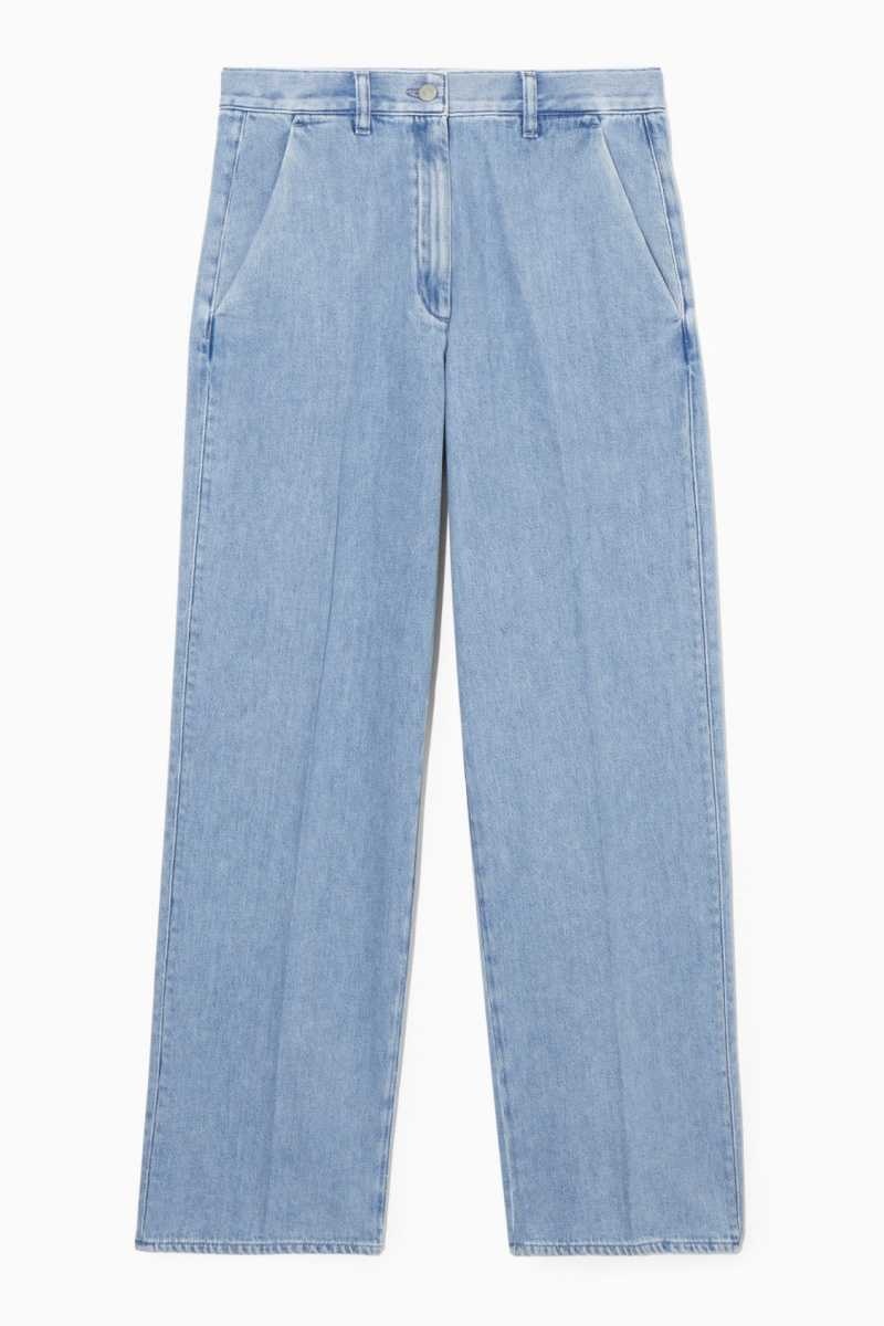 COS Gerade-Leg Denim Hose Damen Hellblau | 0827-HBREO