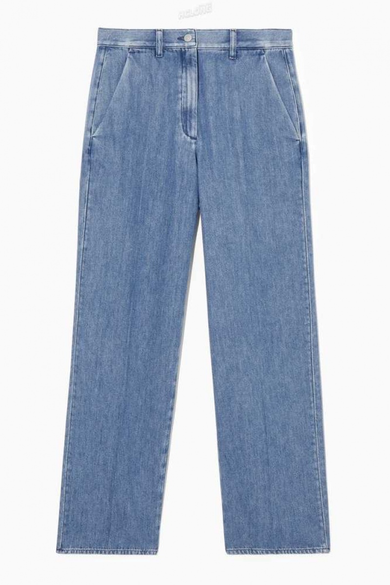 COS Gerade-Leg Denim Trousers Hosen Damen | 8275-SJKNU