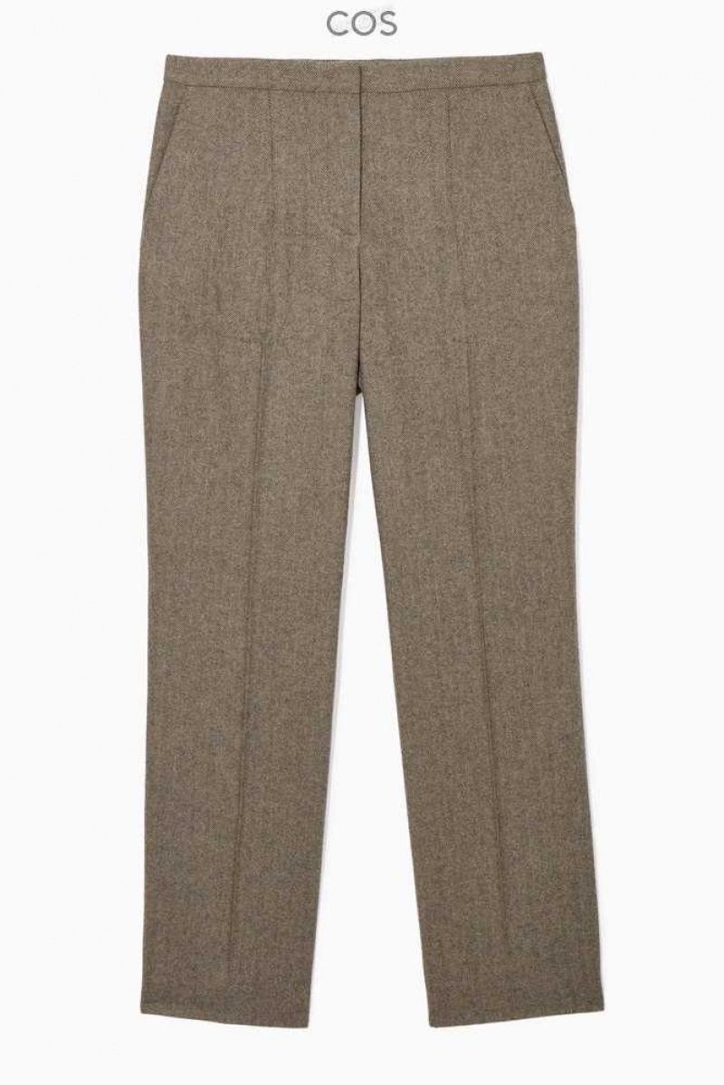 COS Gerade-Leg Wolle-Herringbone Pants Hose Damen | 7345-AROKP