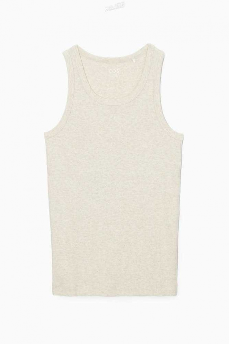 COS Gerippt Tank Top Oberteile Damen | 5410-OBSAE