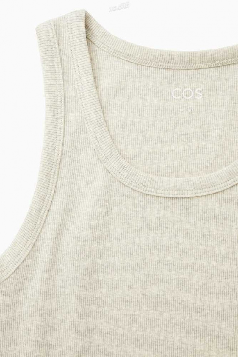 COS Gerippt Tank Top Oberteile Damen | 5410-OBSAE