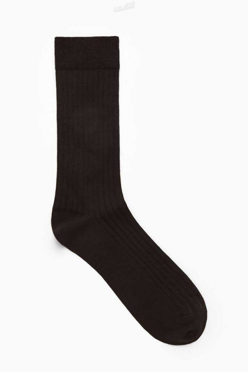 COS Gerippt Wolle Socken Herren | 2536-HWLDS