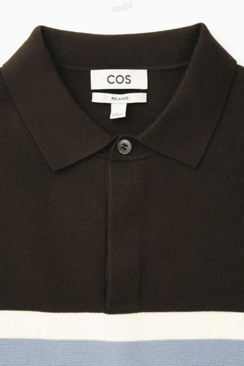 COS Gestreift Polo Shirt Polo Shirts Herren | 6198-TAOLS