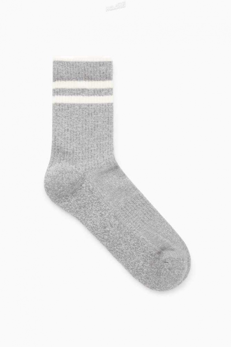 COS Gestreift Sports Socken Herren | 2697-OFJKC