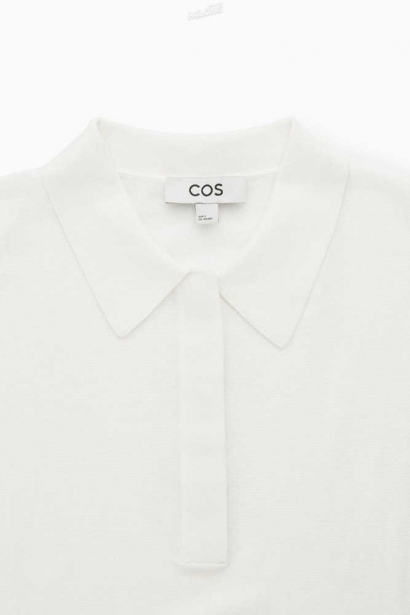 COS Gestrickt Polo Shirt Oberteile Damen | 2415-MZCPE