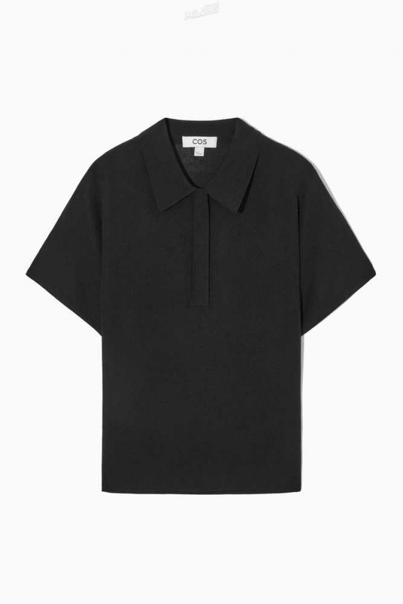 COS Gestrickt Polo Shirt Oberteile Damen | 9147-YSGTL