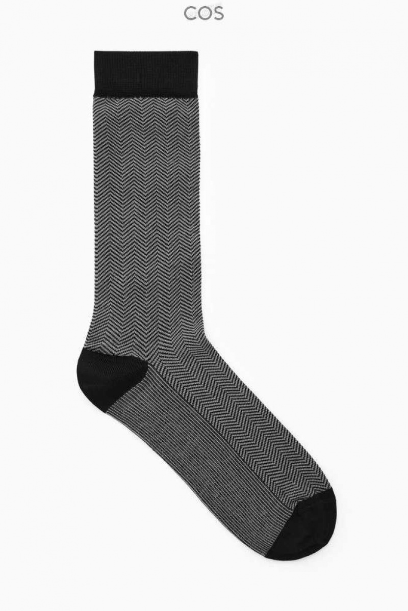 COS Herringbone Socken Herren | 8504-CEUTB